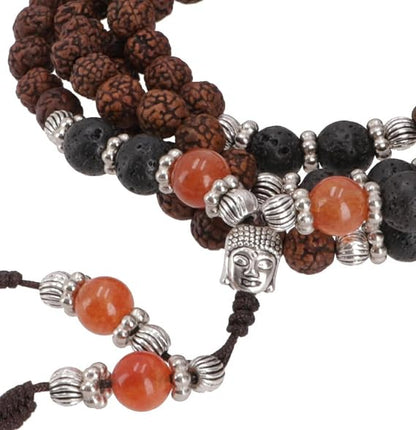 Mala halskæde med Rudraksha-frø
