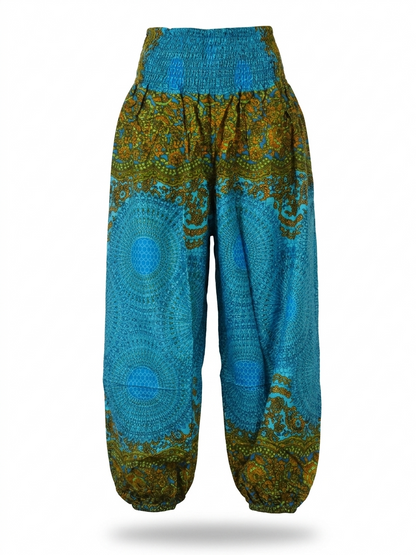 Haremsbukser Mandala Turquoise Blue