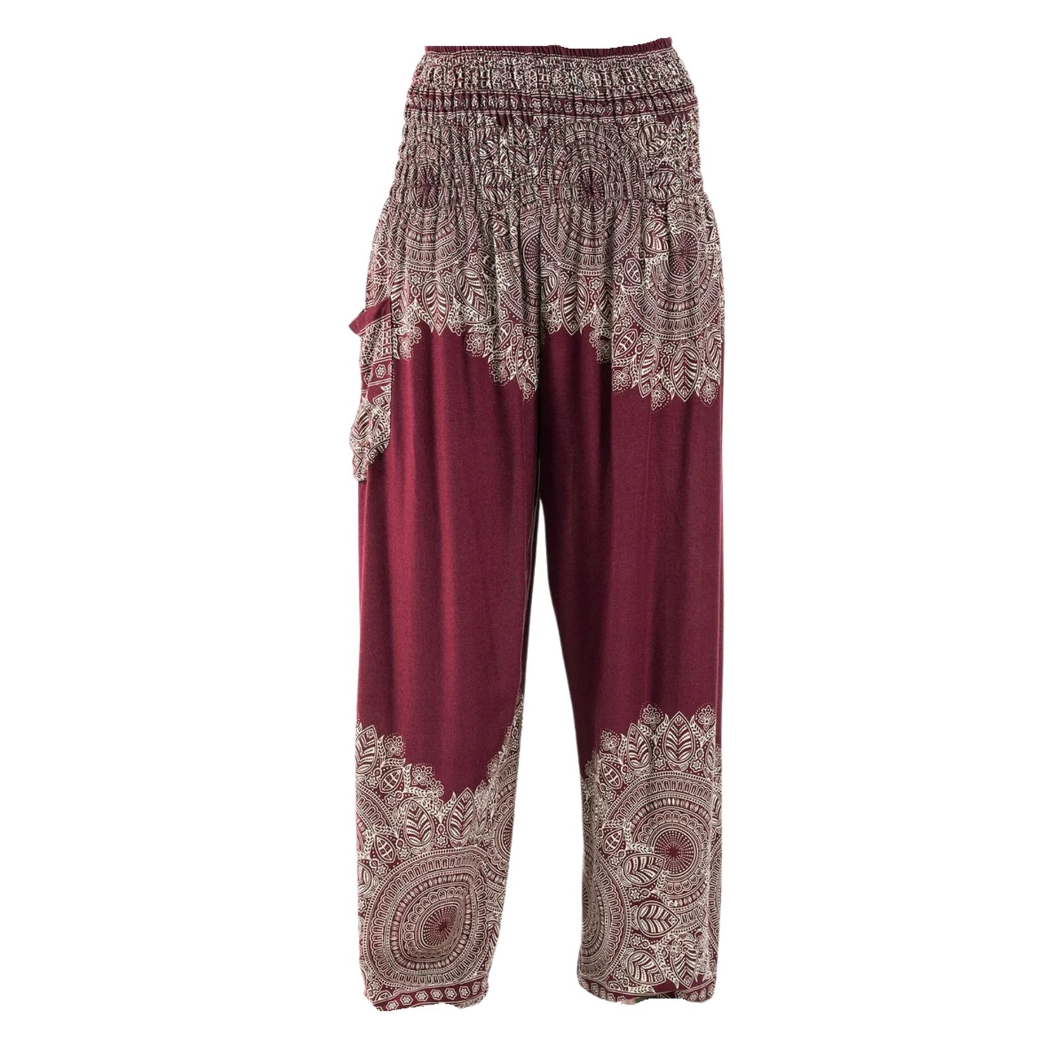 Thai Haremsbukser High-Cut Maroon