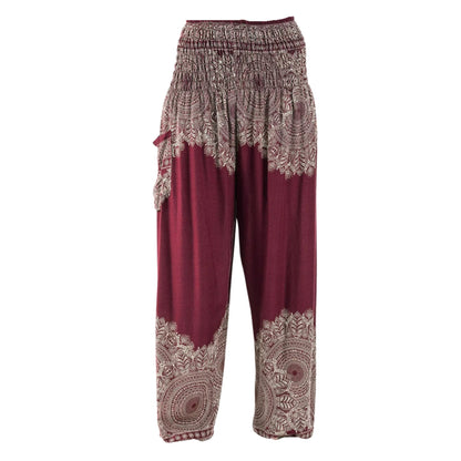 Thai Haremsbukser High-Cut Maroon