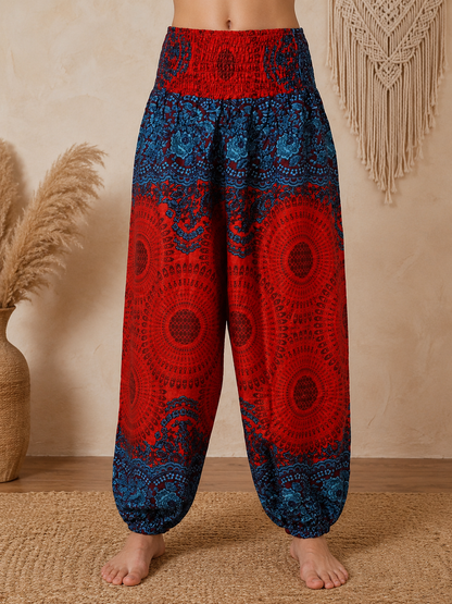 Haremsbukser Mandala Red