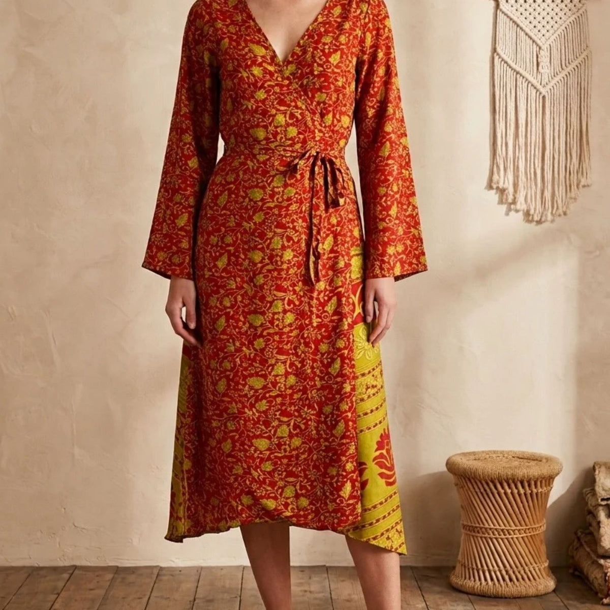 Mandara Wrap Kjole Red n&
