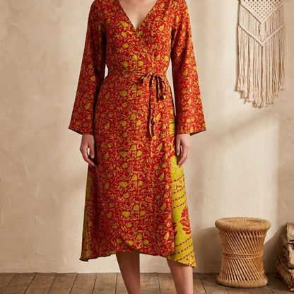 Mandara Wrap Kjole Red n&
