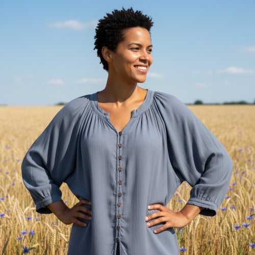 Boho Bluse Grå