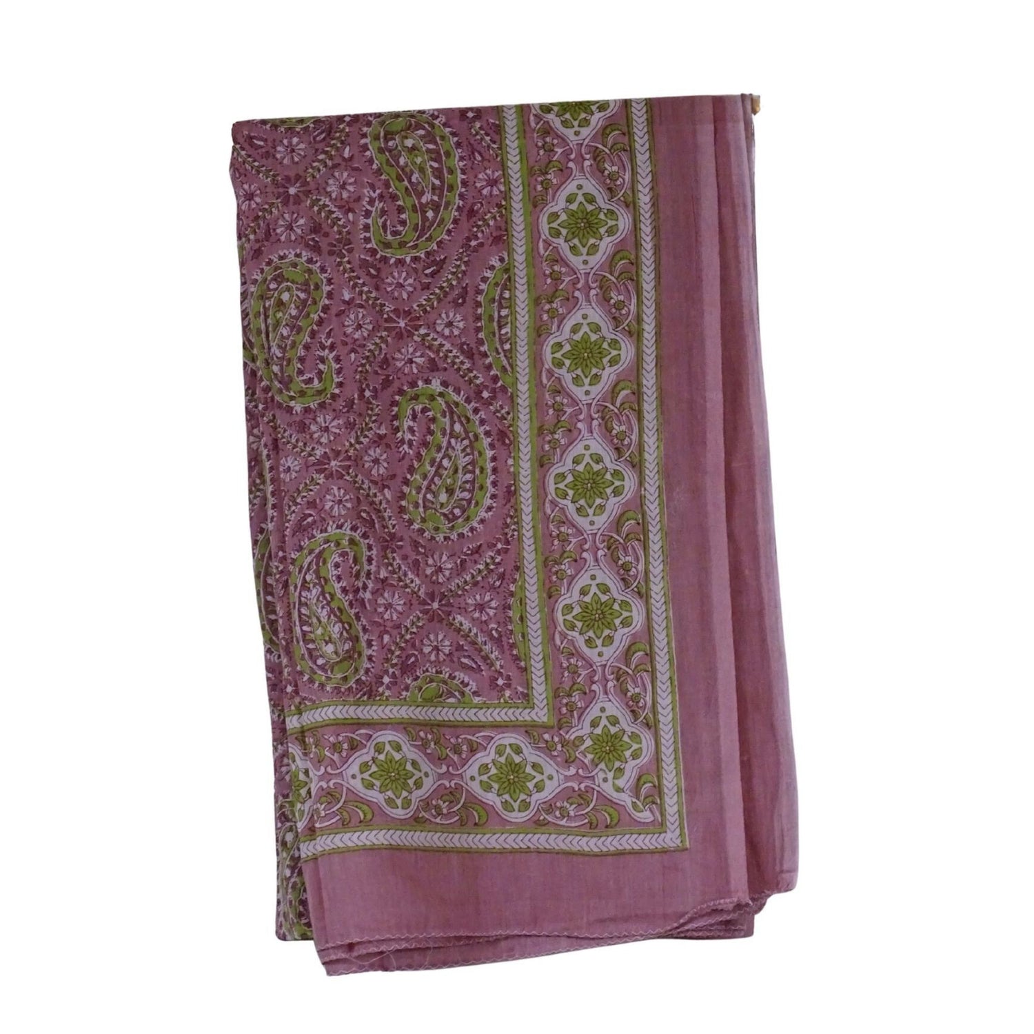 Blockprint Sarong Paisley Rose
