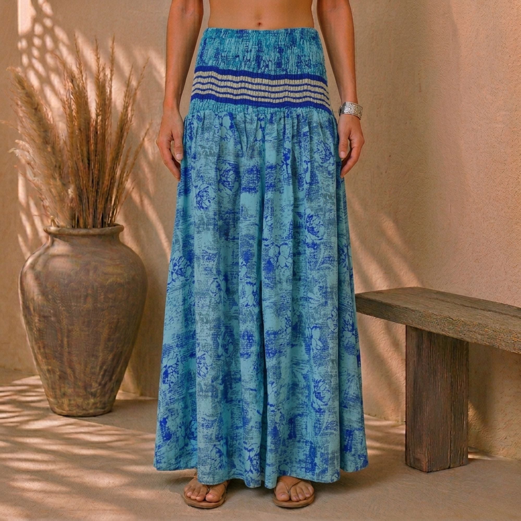Palazzo Bukser India Blue