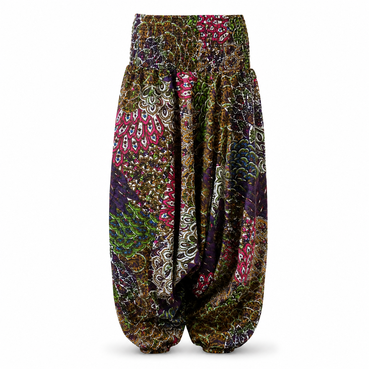 Baggy Bukser Peacock Purple Fuchsia