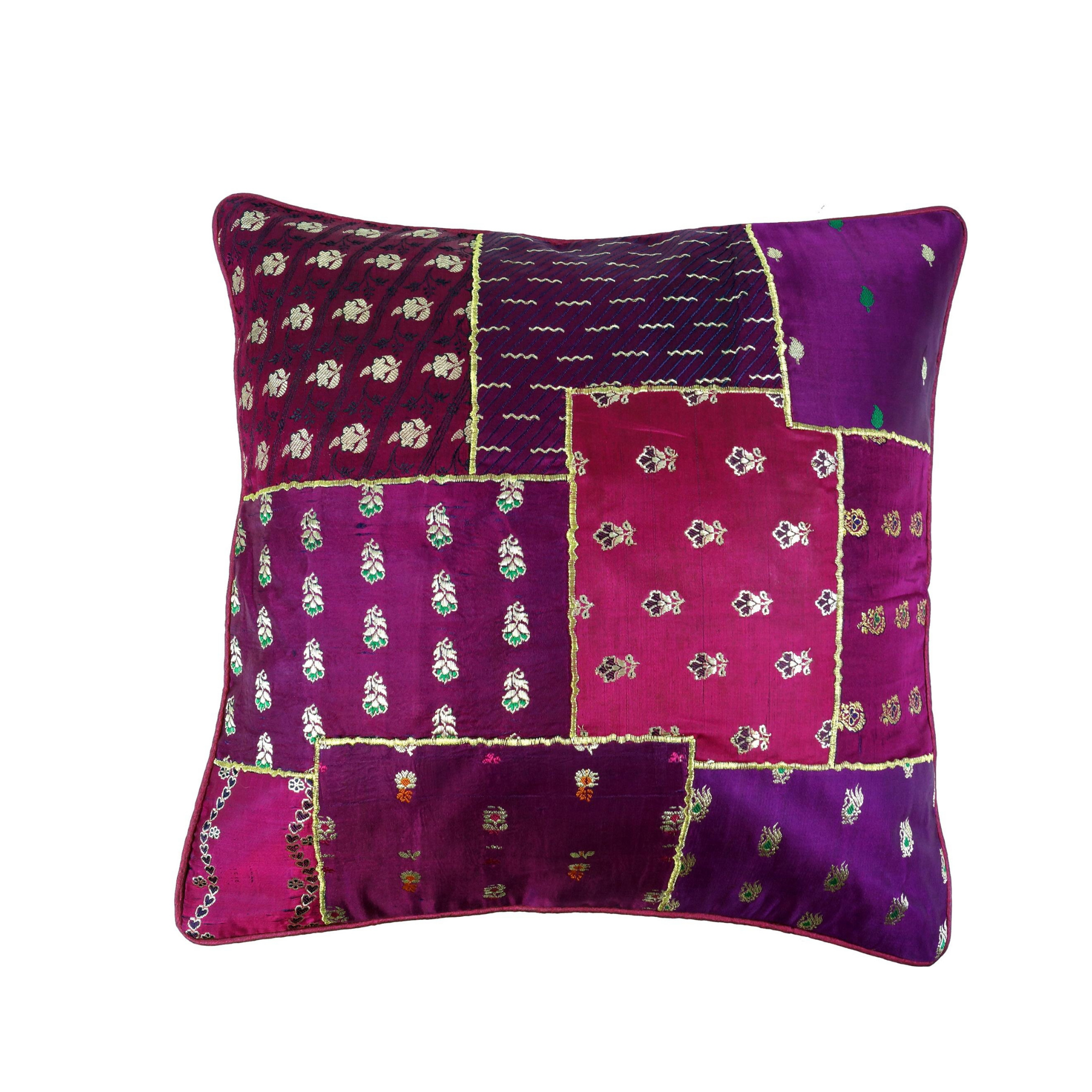 Sari patchwork pudebetræk - Lilla
