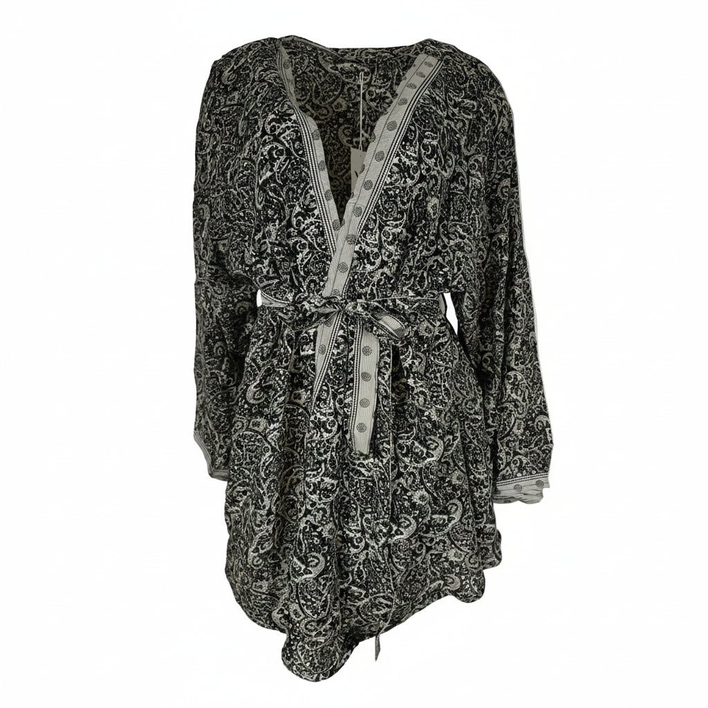 Kort silke kimono