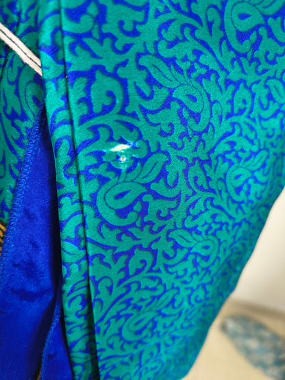 Meera Silketørklæde Turquoise Blue