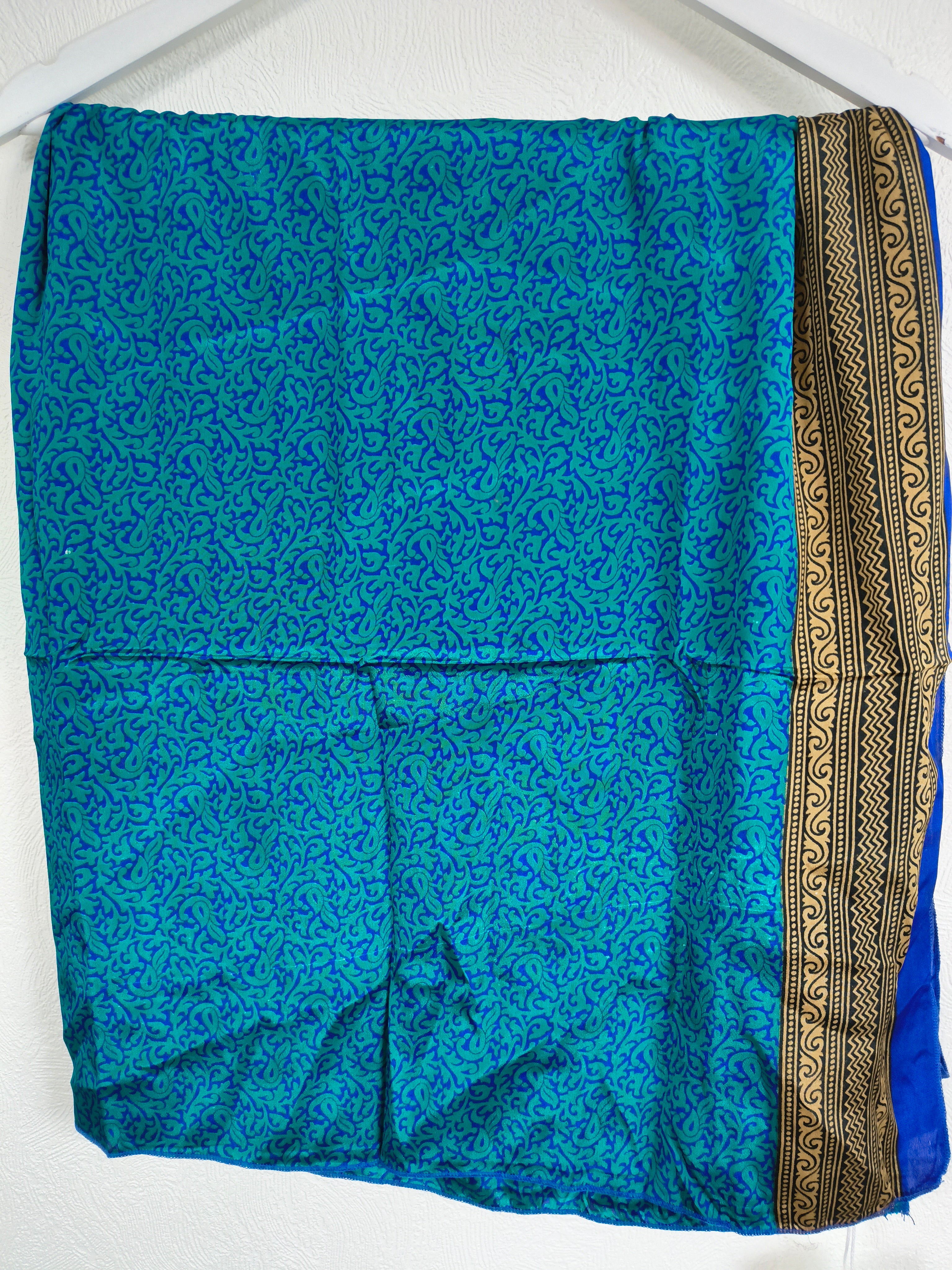 Meera Silketørklæde Turquoise Blue