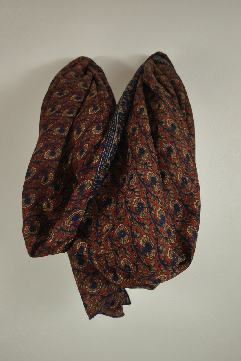 Meera Silketørklæde Floral Brown