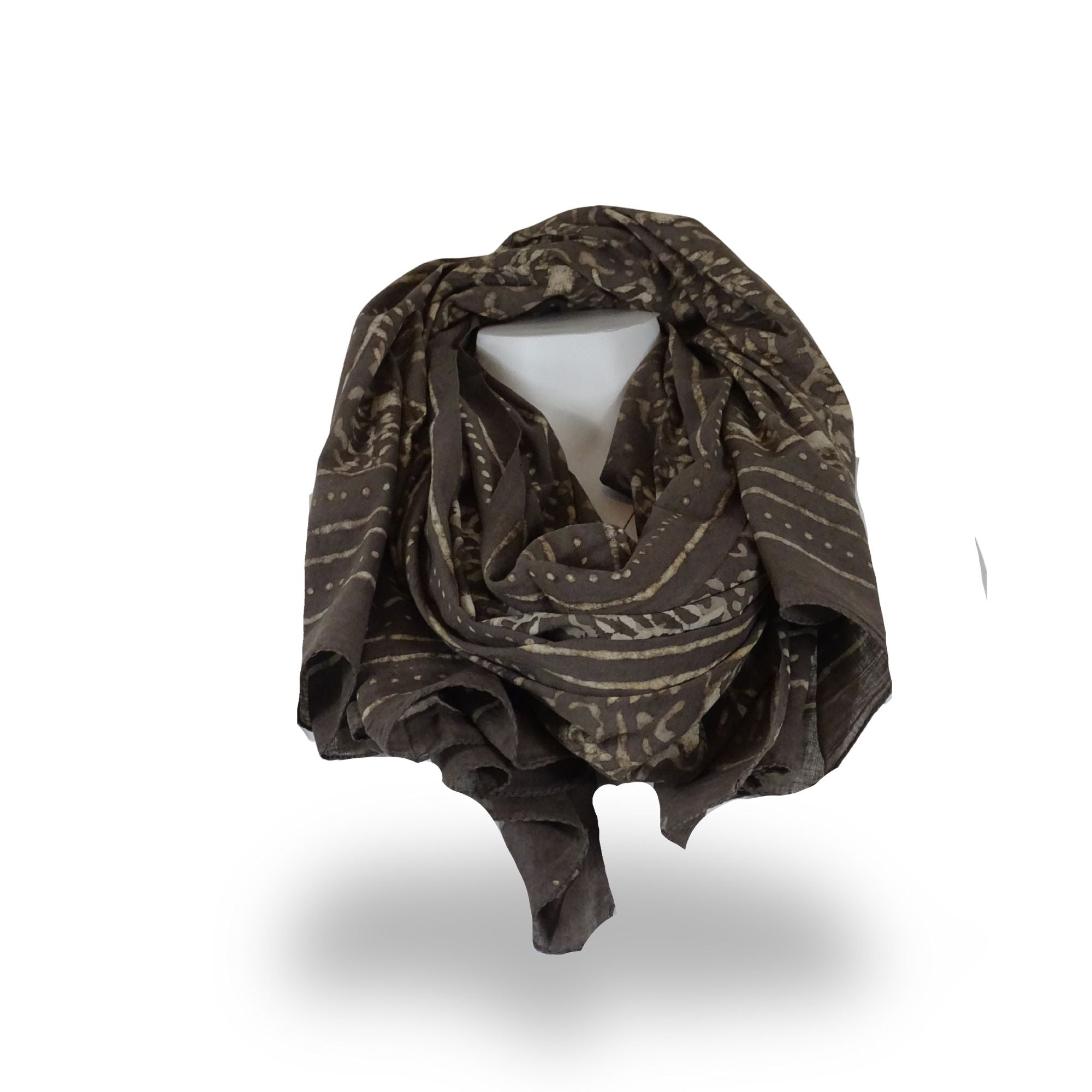 Blockprint Sarong Taupe