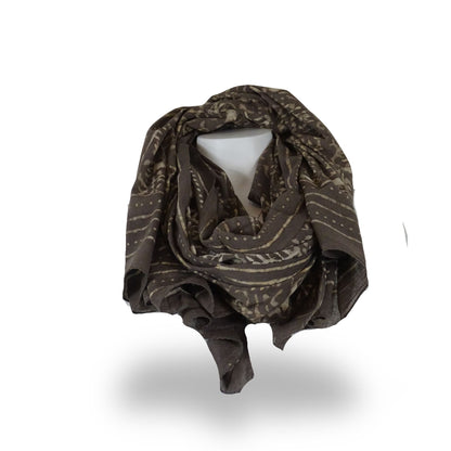 Blockprint Sarong Taupe