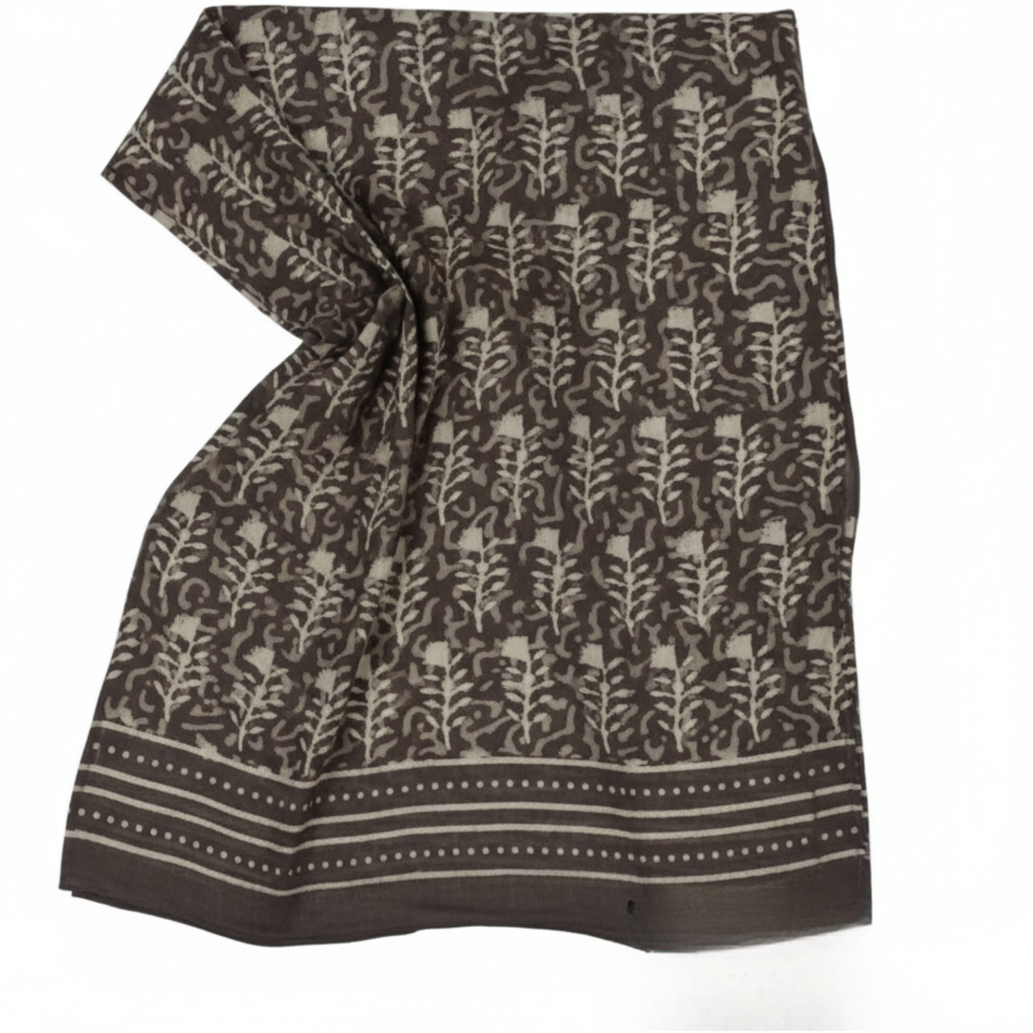 Blockprint Sarong Taupe