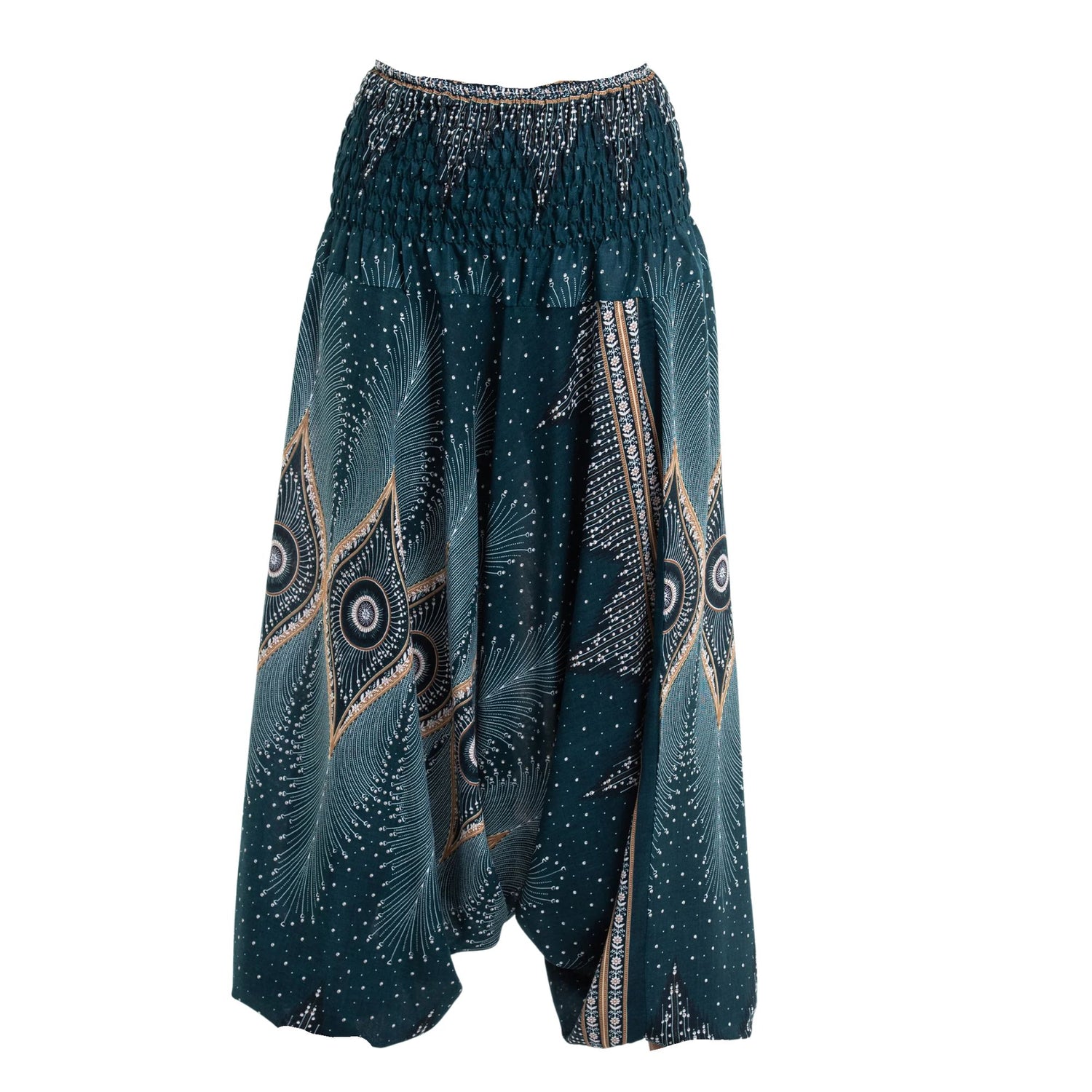 Thai Baggy Haremsbukser Diamond Turquoise